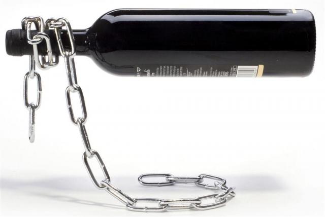 Suport lant silver sticla vin