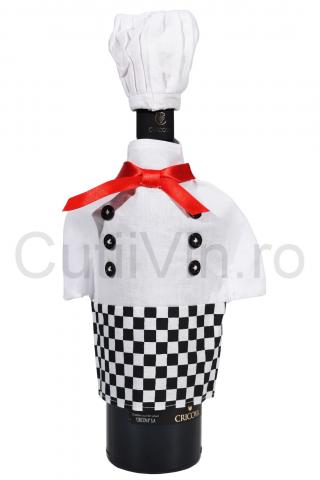 Costum bucatar sticla vin